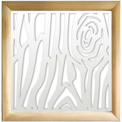 WOOD - Moduli Decorativi in Legno e PVC - Colore: bianco - Misura: 48x48 cm