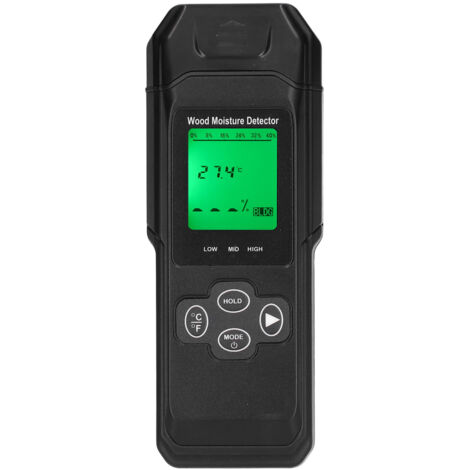 Wood Moisture Tester Building Materials Moisture Enviroment Temperature Detection with LCD Display