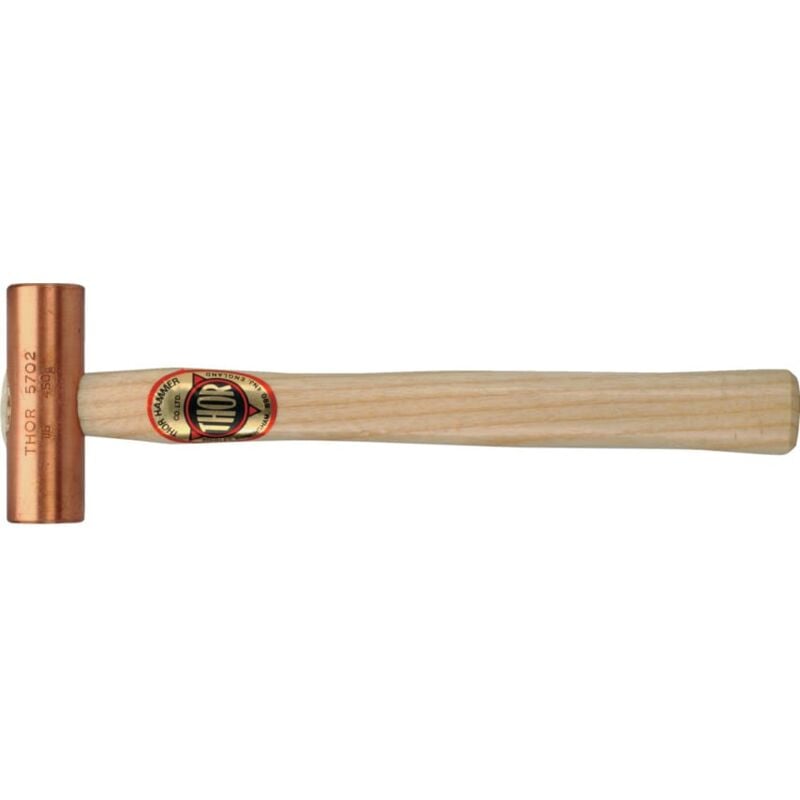 24-5702 25mm Solid Copper Mallet with Wood Handle - Thor