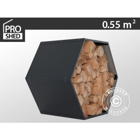 DANCOVER Wood Storage, raised Garden Bed, hexagonal, 93x60x80 cm,