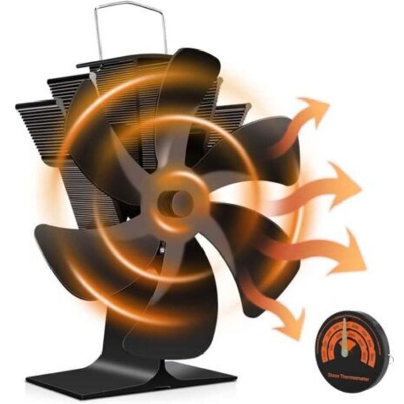 Image of Wood Stove Fan 6 Blades Heat&hellip;