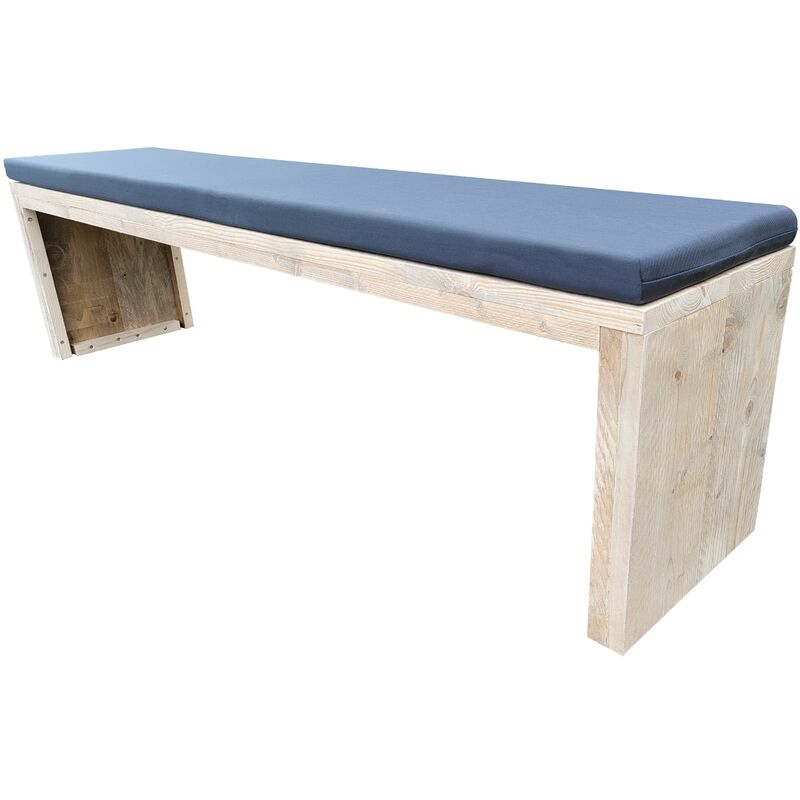 Panca da giardino Amsterdam per ponteggi in legno 180Lx49Hx38P cm - incl cuscino - Wood4you