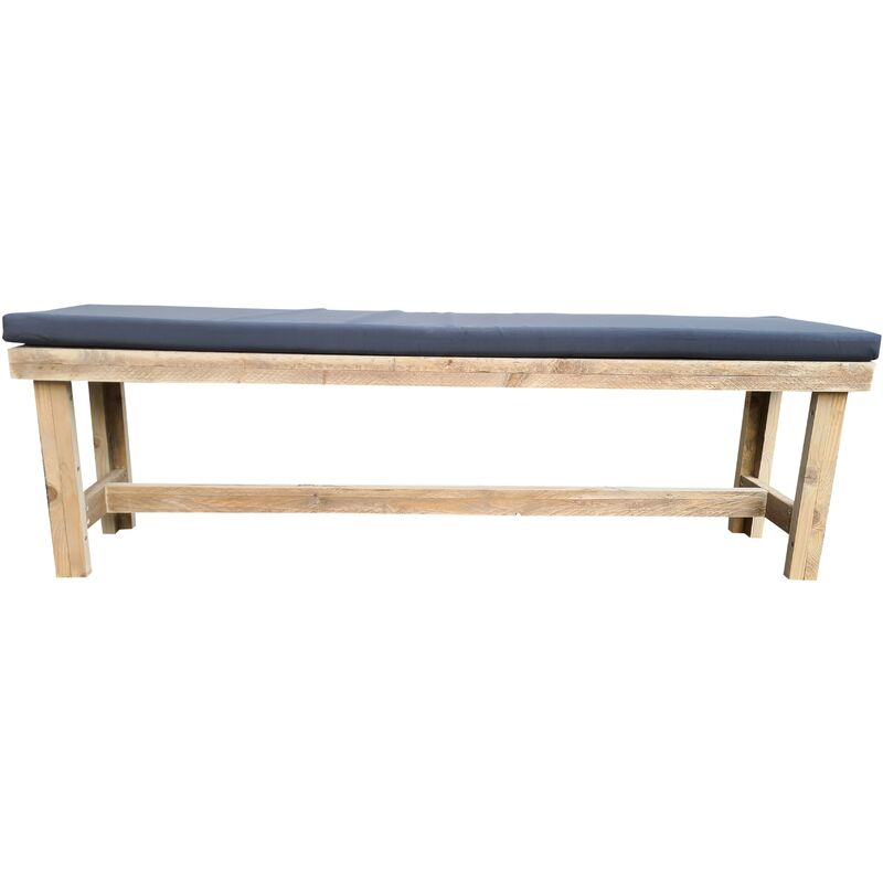 Banc de jardin - Rotterdam - coussin inclus,robustes banc en bois, terrasse, balcon, jardin meuble - Wood4you