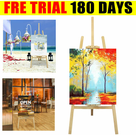 Wooden A-Frame Studio Easel Artist Adjustable Foldable Canva Painting Holder DIY