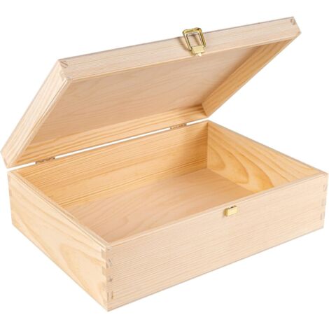 Wooden A4 Storage Box 33.8 x 24.8 x 10 cm