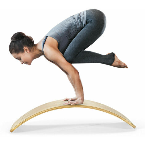 Wooden Balance Board Birch Wobble Board Yoga Rocker Leaning Toy for Kids Adults