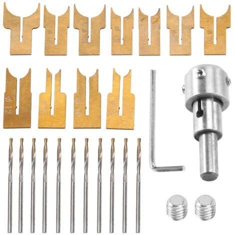 Wooden Beads Drill Bit Ball Blade Milling Cutter Set 24Pcs Cemented Carbide Spherical Buddha Woodworking Tool Kit