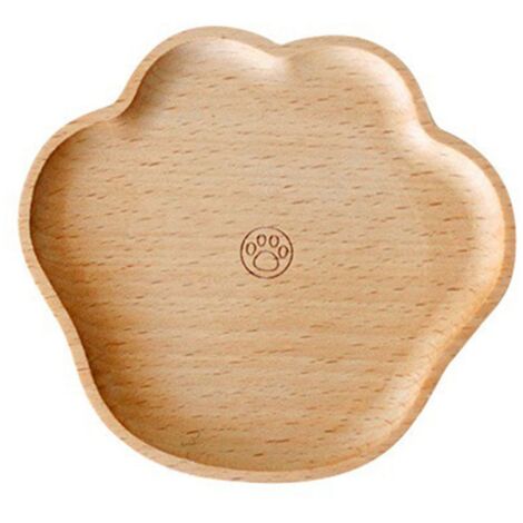 Wooden Bear Paw Cup Coaster for Drinks Insulation Mat Beech Wood Cartoon Cute Cup Mat for Tea Coffee Cups