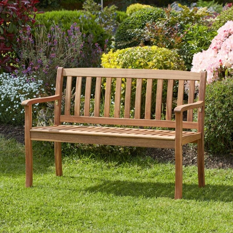 Thompson&morgan - Wooden Bench Acacia Hardwood Pre-Treated Water Resistant Furniture