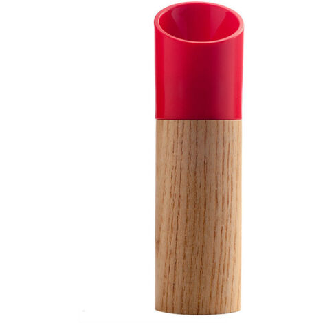 Wooden Black Pepper Powder Abrader with Adjustable Coarse（Red）