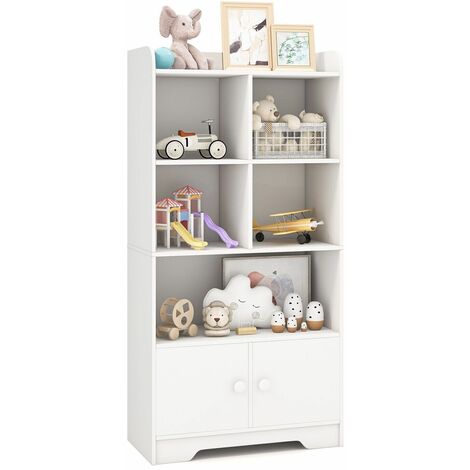 Wooden Bookcase 4-Tier Shelving Freestanding Storage Cabinet Display Organizer