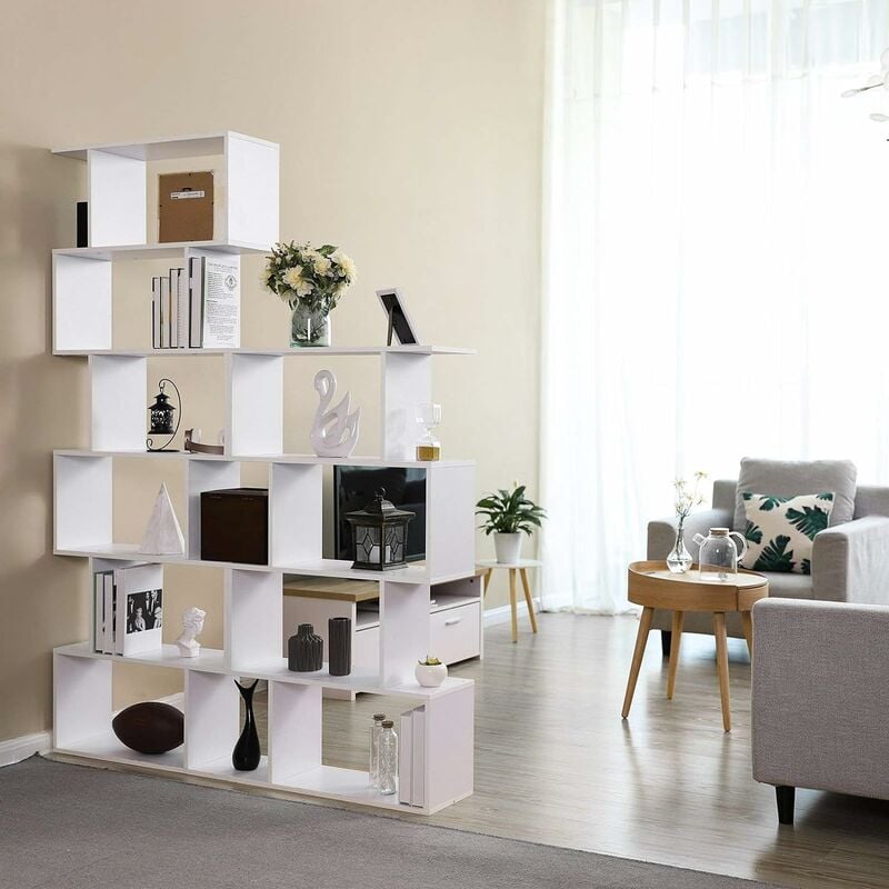 Wooden Bookcase Cube Display Shelf And Room Divider Freestanding