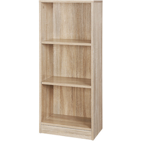 Wooden Bookcase With Adjustable Shelves File Organiser Rack For