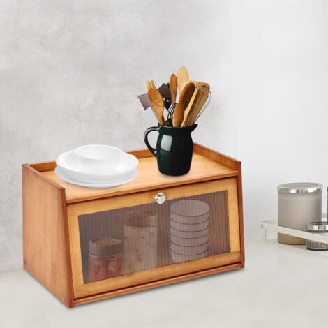 Wooden Cabinet with Door Mini Kitchen Cabinet Storage Cabinet Tabletop