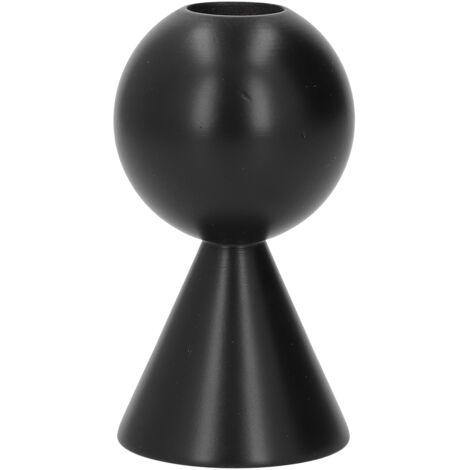 Wooden Candle Holder Black Painted Candle Holder Decorative Wood Candle Stick Stand for Table Centerpieces 3.9in Height