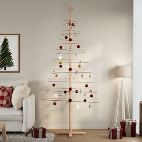 Wooden Christmas Tree for Decoration 210 cm Solid Wood Pine vidaXL