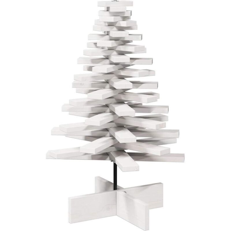 Wooden Christmas Tree For Decoration White 80 Cm Solid Wood Pine Vidaxl