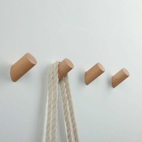 DIY Coat Hooks GATIS, Wall Hooks, Wooden Coat Rack, Wall Mounted Pegs,  Handmade Hooks, Oak Wood Hooks, Untreated Wall Hooks 