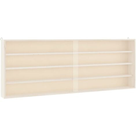 Wooden Collector's Display Case with Doors 100x8.5x37cm vidaXL