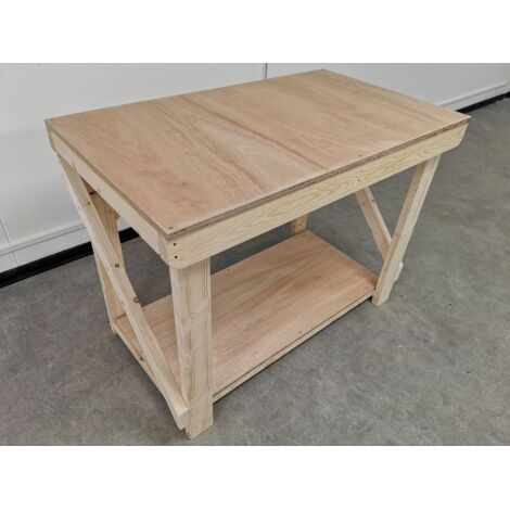 Wooden Eucalyptus PLY Top Workbench, 4ft (120cm)