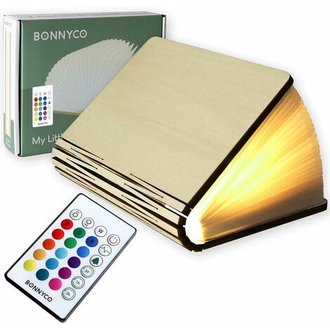 Wooden Folding Led Book Light with 16 Colors Remote Control and Timer  Illuminated Book for Bedroom, Home and Office Decoration  Lumio Lamp, Christmas and Birthday Gift Idea for Men & Women