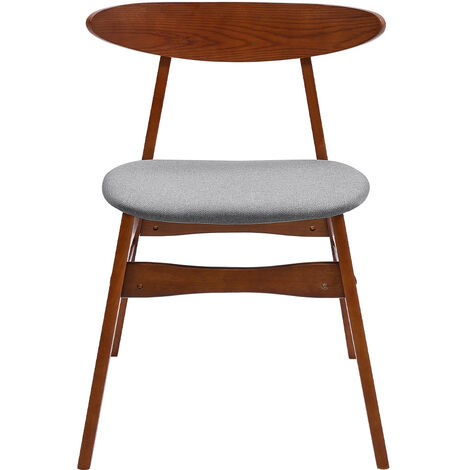 Wooden Frame Linen Chair for Dining Room