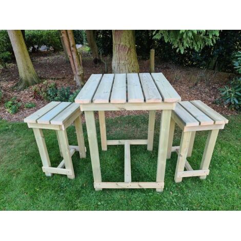 Wooden Garden Butchers Bar Set