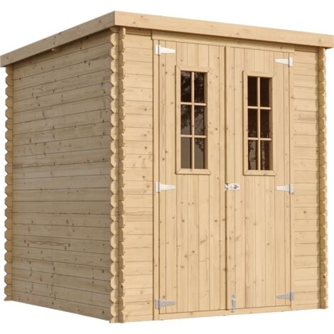 Wooden Garden Shed- 7x7 ft/3,5 m2 - 19 mm planks -  Bike shed, Small shed - TIMBELA M309C+M309G
