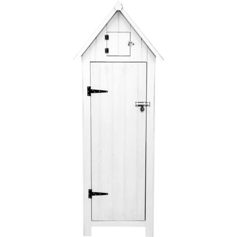 Wooden Garden Shed - White