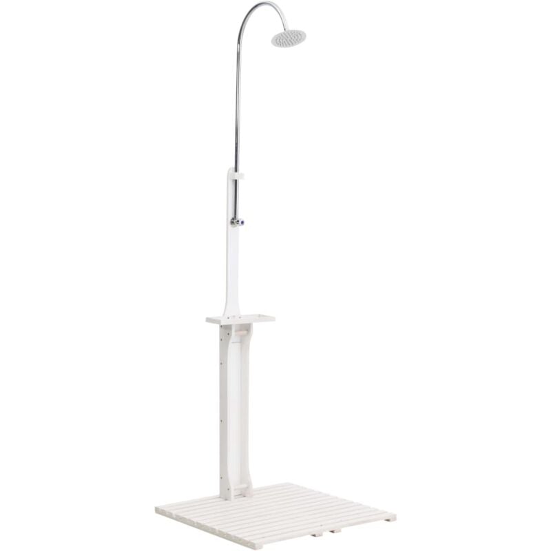 Vidaxl - Garden Shower White Wood