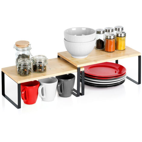 Wooden kitchen shelf 335x195x16 cm 335x185x135 cm 2 pcs