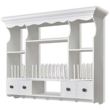 Wooden Kitchen Wall Cabinet White vidaXL
