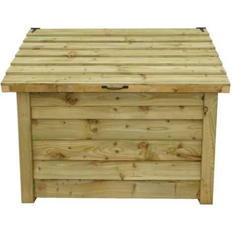 Wooden Log Chest Storage (W-127cm, H-104cm, D-87cm), Light green-natural finish