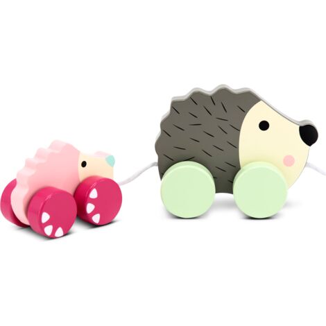 Wooden Montessori toy runner, children's toys for babies and toddlers, hedgehog crawler, hedgehog design