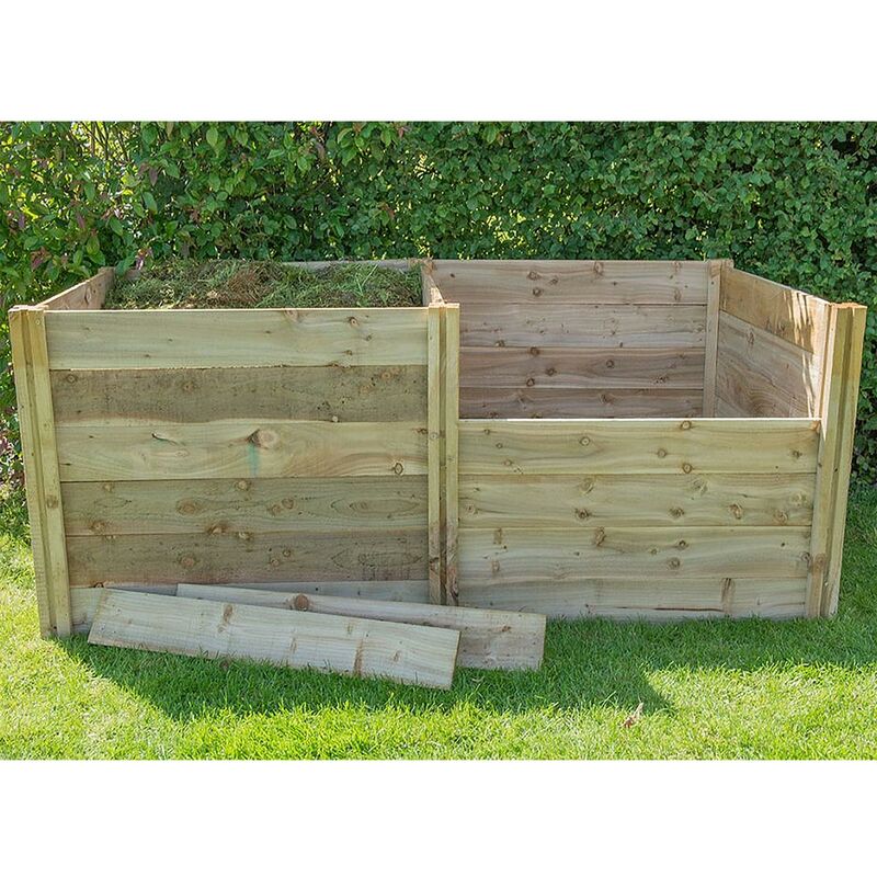 Wooden Pressure Treated Slot Down Compost Bin Extension Kit