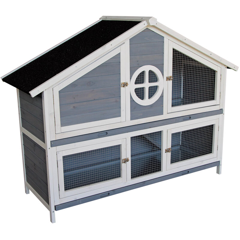 Wooden Rabbit Hutch Rabbit House Bunny Cage Outdoor ...