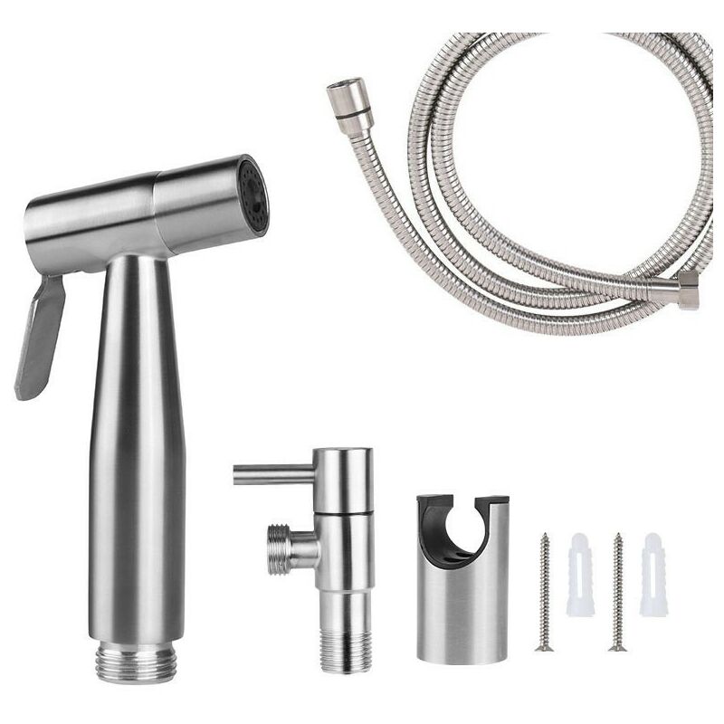 Stainless Steel Bidet Sprayer, Handheld Sprayer Toilet Attachment for Pet Bathroom/Personal Hygiene, Easy to Install (Gold)