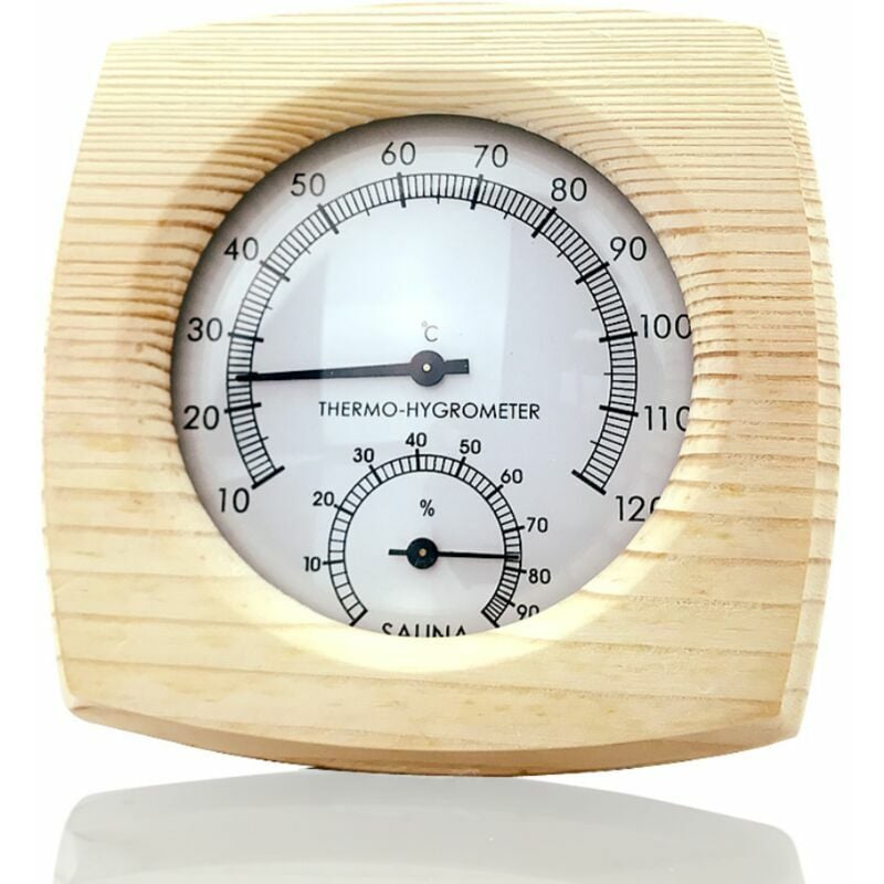 Soleil - Wooden Thermometer Hygrometer Sauna Room Accessories One Meter Humidity Thermometer Sauna Equipment