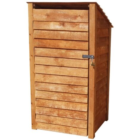 Wooden Tool Store Reverse Roof, W99xH180cm (Brown finish)