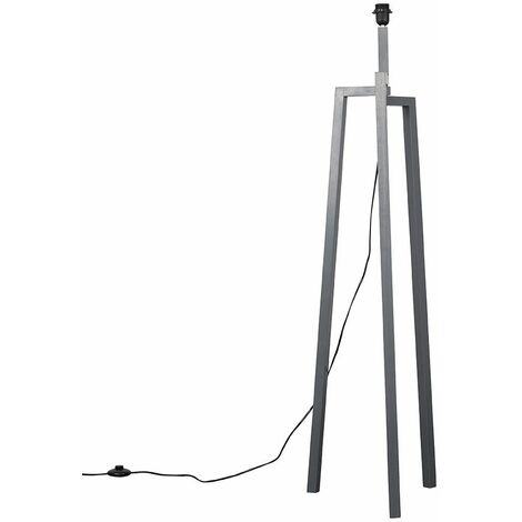 Wooden Tripod Step Floor Lamp Base - Grey