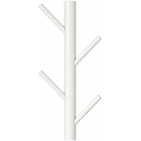 Wooden Wall Mounted Coat Rack Hanging Tree Branch Design Modern Vertical Wall Mounted Decorative Hooks Wood White