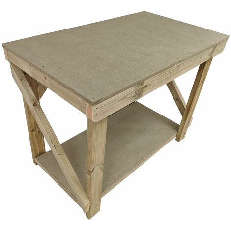 Wooden workbench 18mm uniMDF Moisture resistant top (H-90cm, D-70cm, L-150cm)