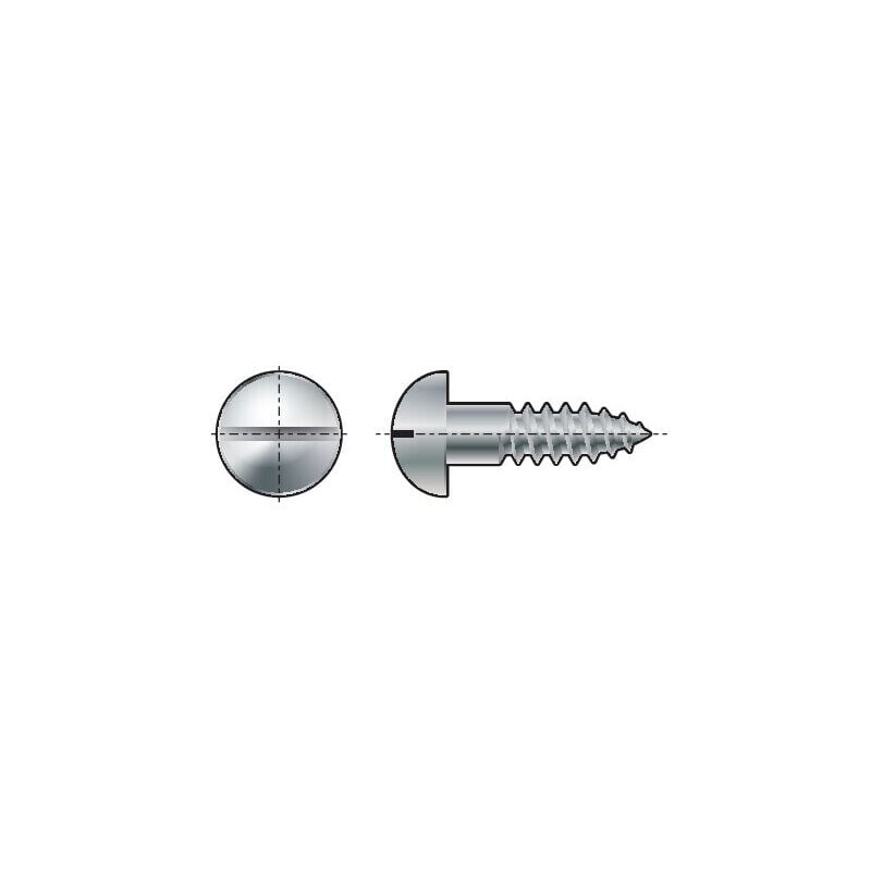 Matlock - 3.5X20MM Slotted Round Head Wood Screw Brass CU2/CU3 (BX-200)