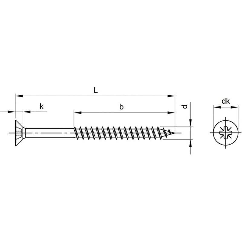 3X40MM Pozi Countersunk Timber Screw/Ribs A2 (BX-200) - Matlock