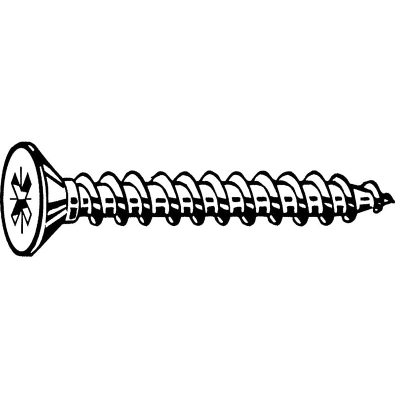 Matlock - 4X35MM Pozi Countersunk Chipboard Screw bzp (BX-200)