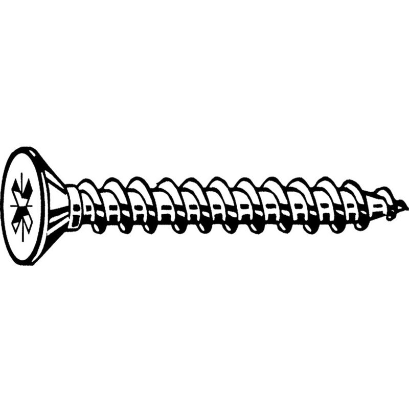 Matlock 4X20MM Pozi Countersunk Chipboard Screw BZP (BX-200)