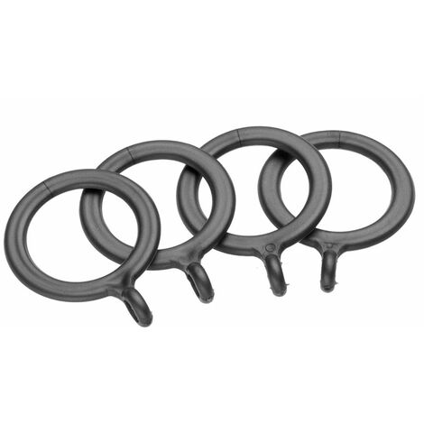 main image of "Woodside Silver Curtain Rings - SHMR4S"