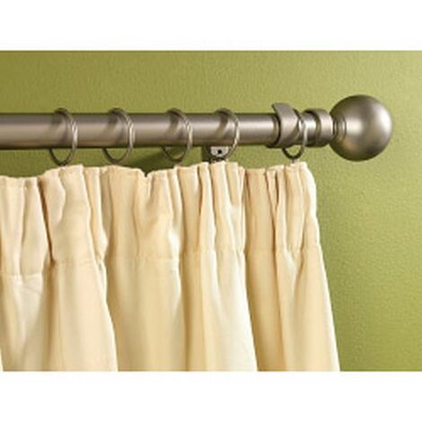 main image of "Woodside Silver Metal Extending Curtain Pole 120cm-210cm, 16-19mm diameter - SHMP5S"
