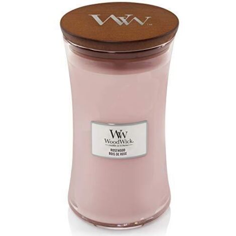 WoodWick Bougie Parfumée Rose Mèche Bois 110h