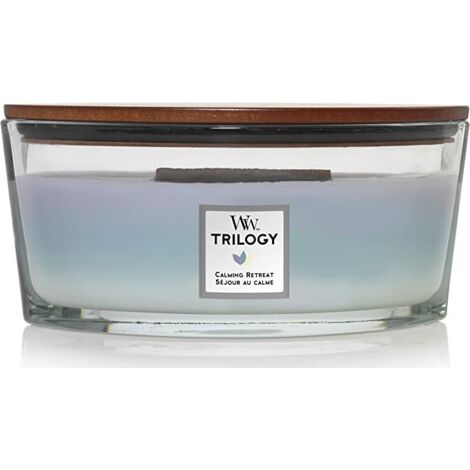 Woodwick - calming retreat trilogy ship quiet refuge - scented candle 4536g